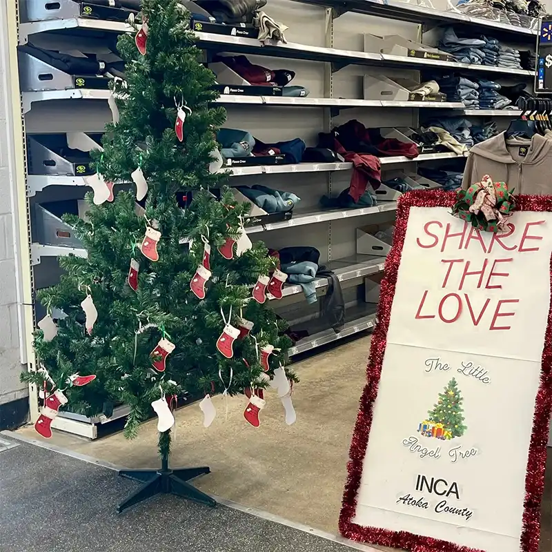 Christmas Giving Tree at a clothing store