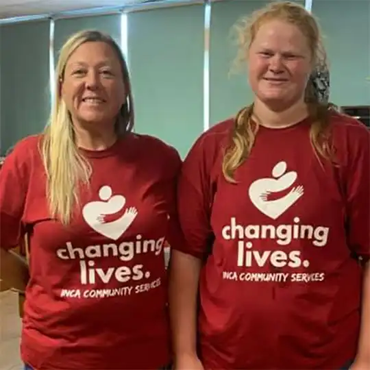 Developmentally disabled person participating in the INCA RAVE Program