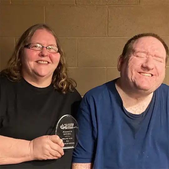 Developmentally disabled person participating in the INCA RAVE Program